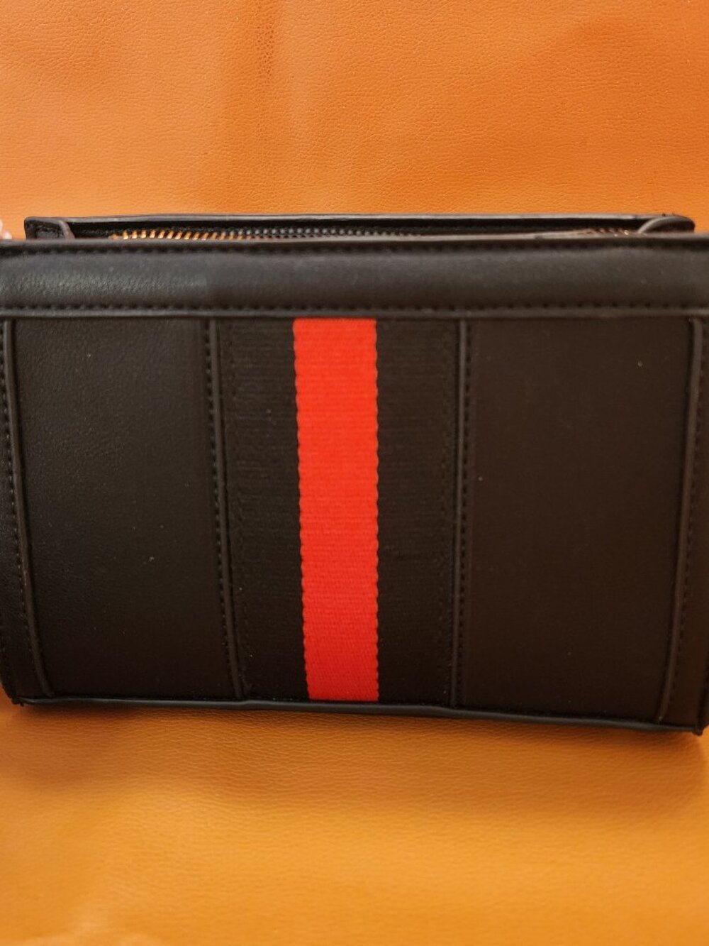 BLACK CROSSBODY VEGAN LEATHER PURSE - DESIGNER INSPIRED - NWT